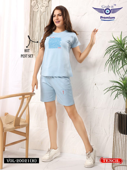 Vol 20021 H Grab It Tencil Shorts Night Suits Wholesale Rate