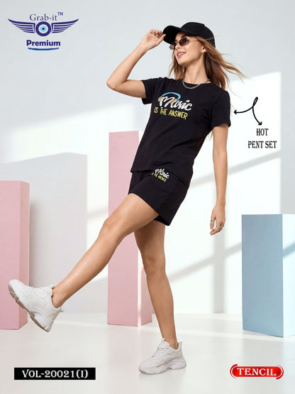 Vol 20021 I Grab It Tencil Shorts Night Suits Exporter