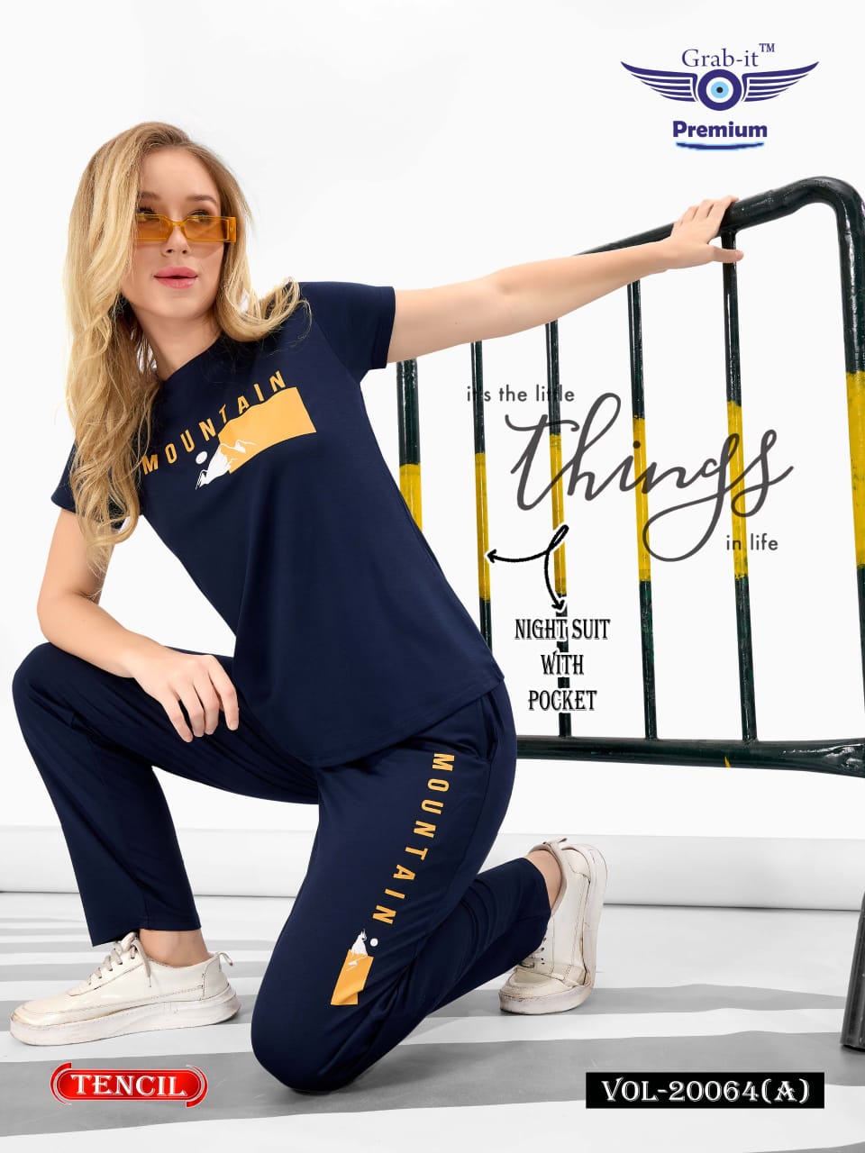 Vol 20064 A Grab It Tencil Pyjama Night Suits Exporter India