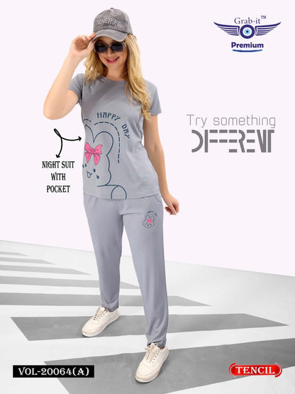 Vol 20064 A Grab It Tencil Pyjama Night Suits Exporter India