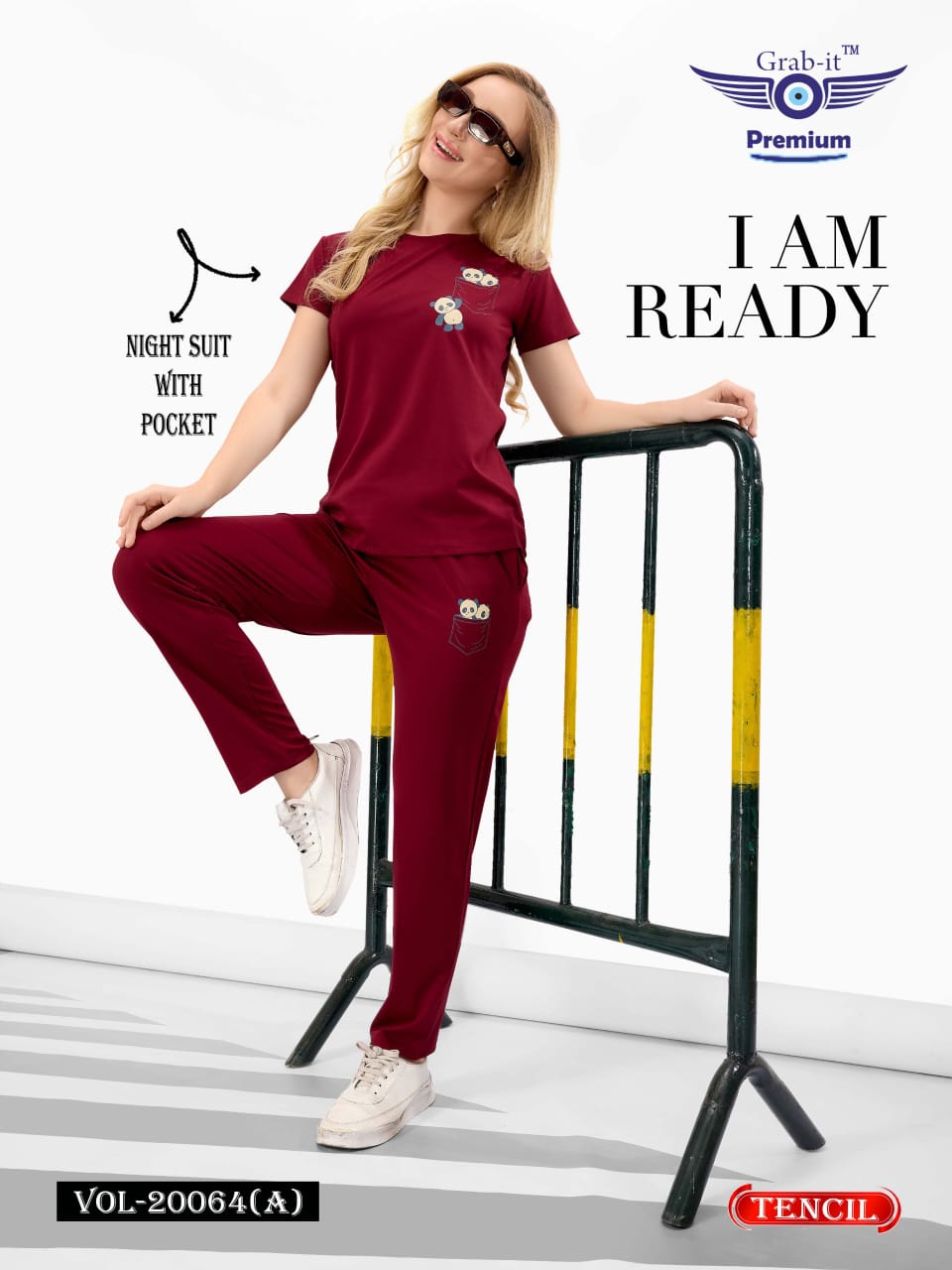 Vol 20064 A Grab It Tencil Pyjama Night Suits Exporter India