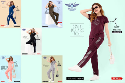 Vol 20074 A Cargo Grab It Tencil Pyjama Night Suits Exporter India
