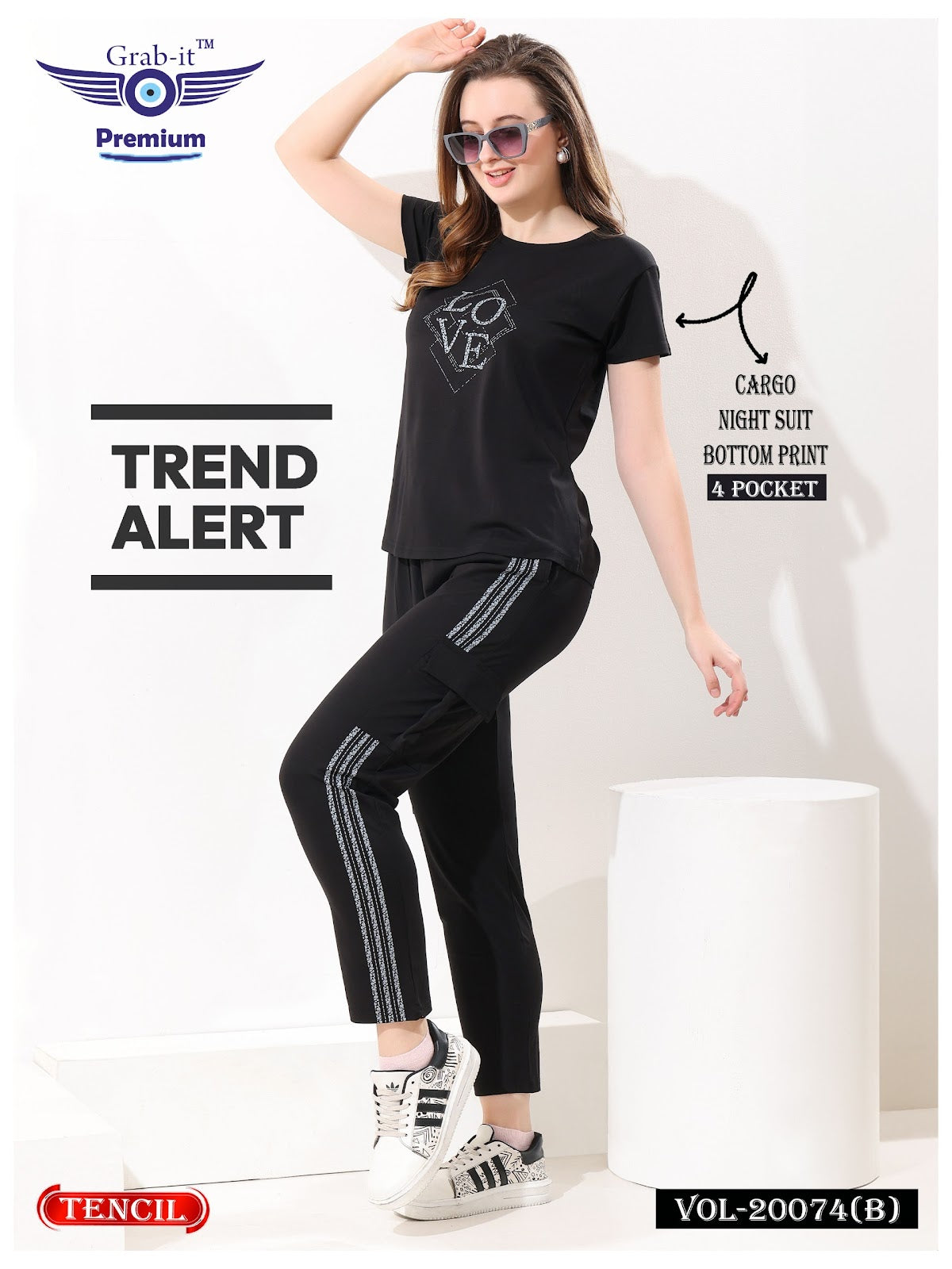 Vol 20074 B Cargo Grab It Tencil Pyjama Night Suits Supplier