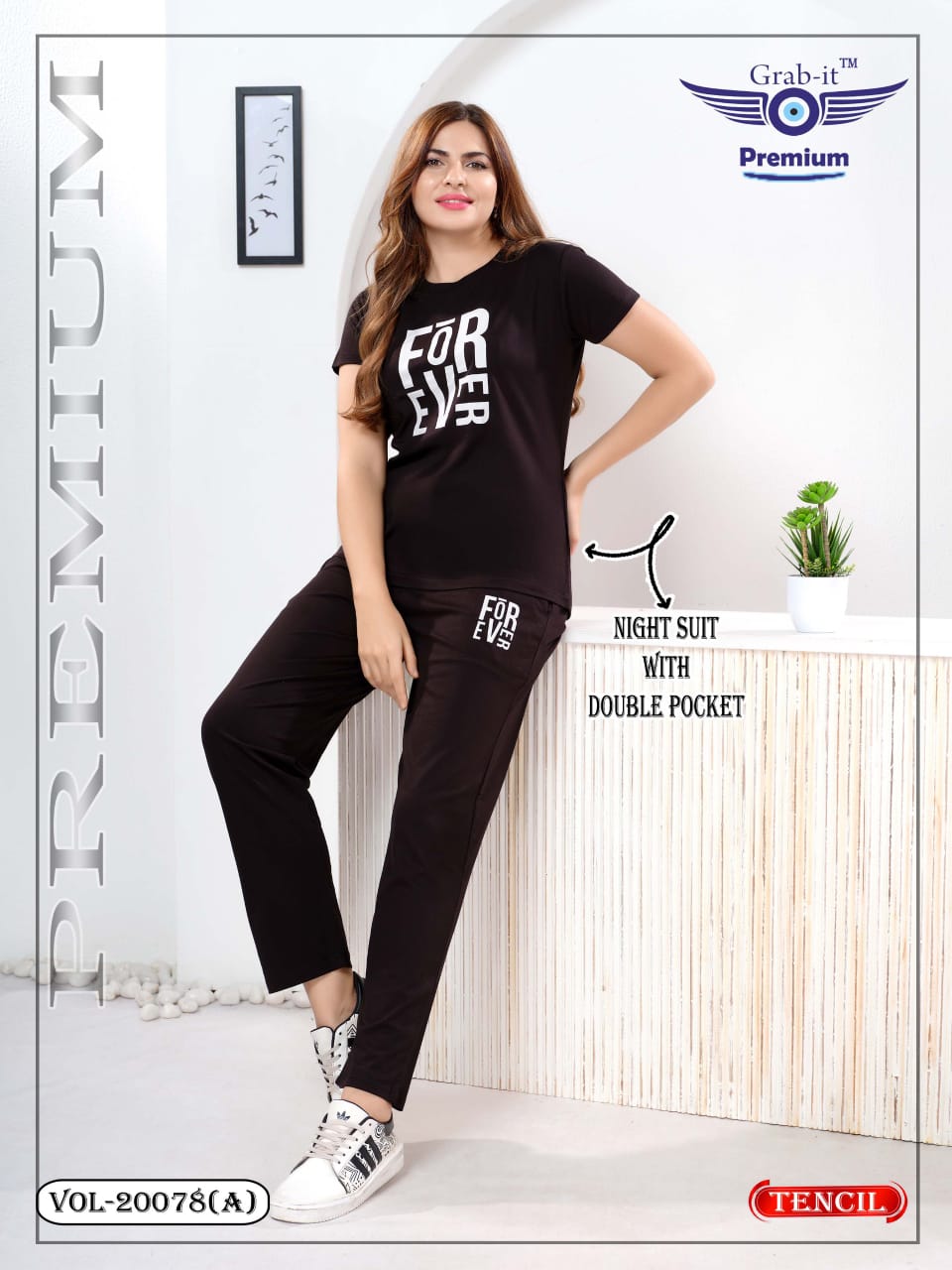 Vol 20078 A Grab It Tencil Pyjama Night Suits Wholesaler Gujarat