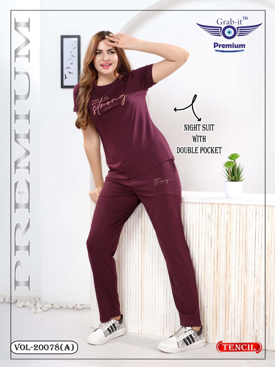 Vol 20078 A Grab It Tencil Pyjama Night Suits Wholesaler Gujarat