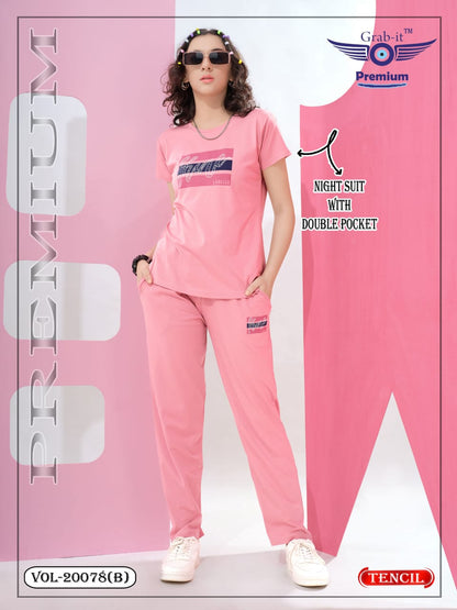 Vol 20078 B Grab It Tencil Pyjama Night Suits Exporter Gujarat