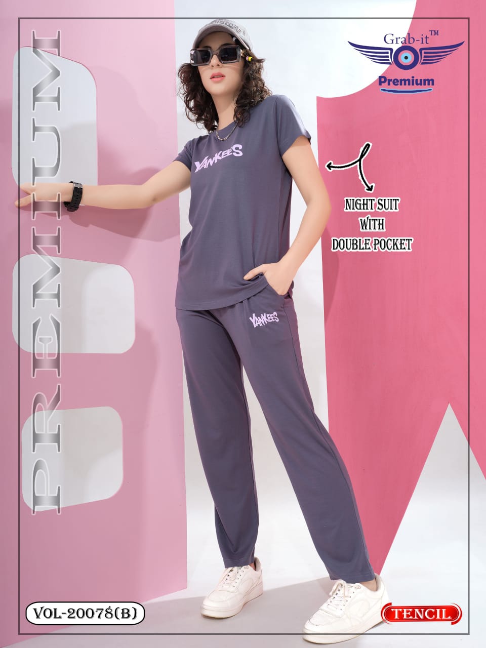 Vol 20078 B Grab It Tencil Pyjama Night Suits Exporter Gujarat