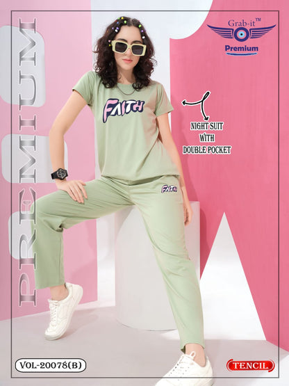 Vol 20078 B Grab It Tencil Pyjama Night Suits Exporter Gujarat