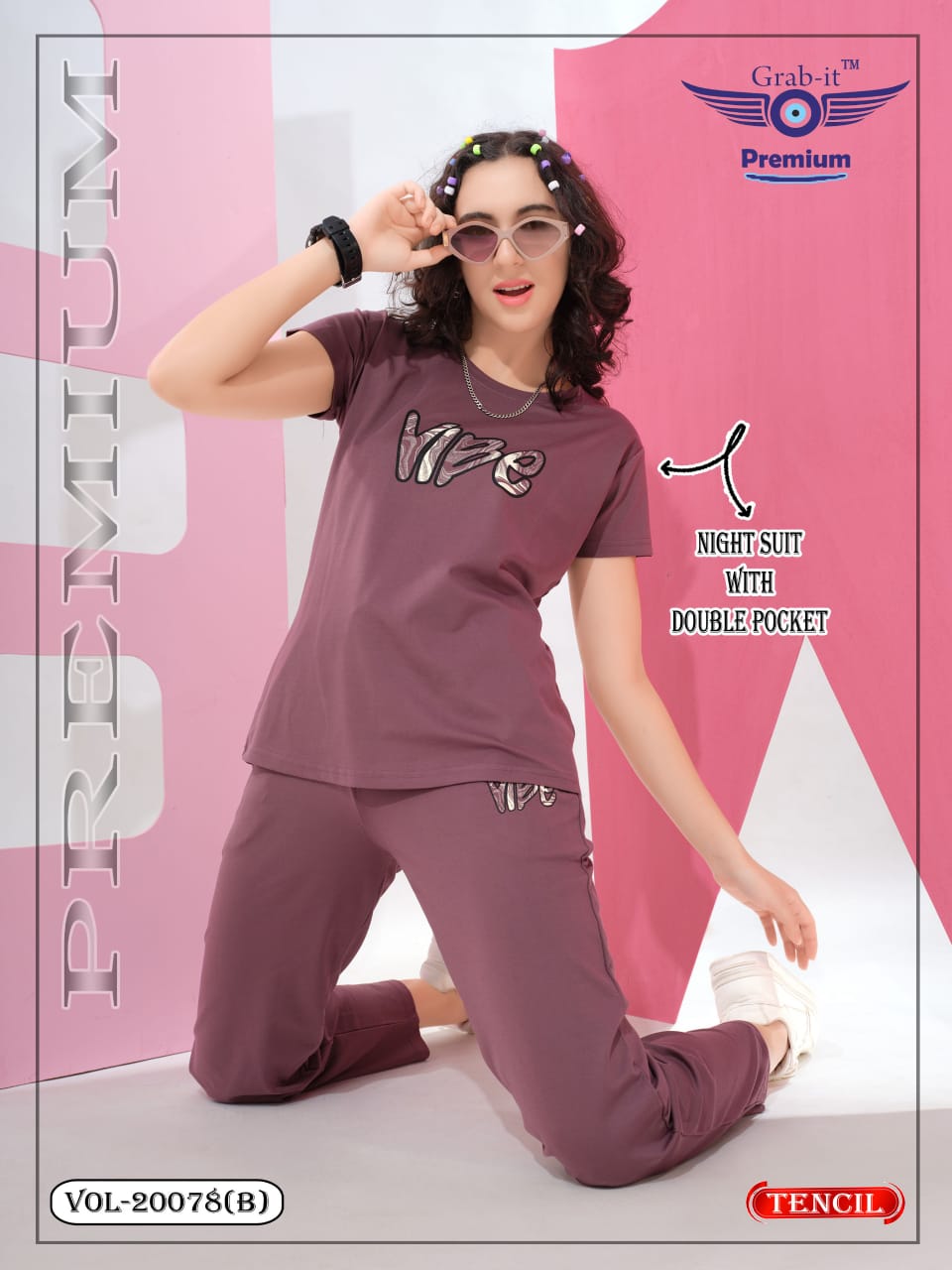 Vol 20078 B Grab It Tencil Pyjama Night Suits Exporter Gujarat