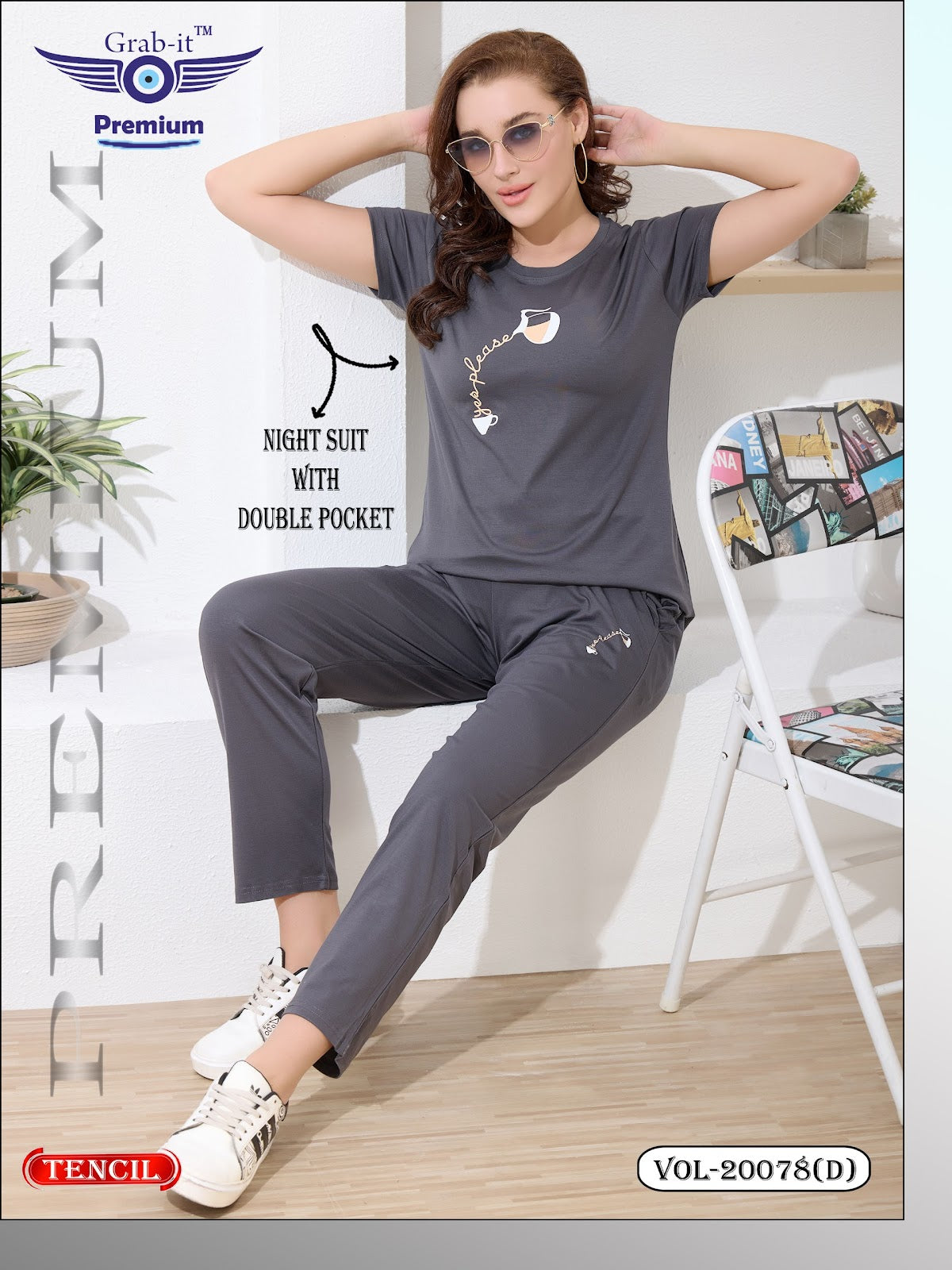 Vol 20078 D Grab It Tencil Pyjama Night Suits Manufacturer