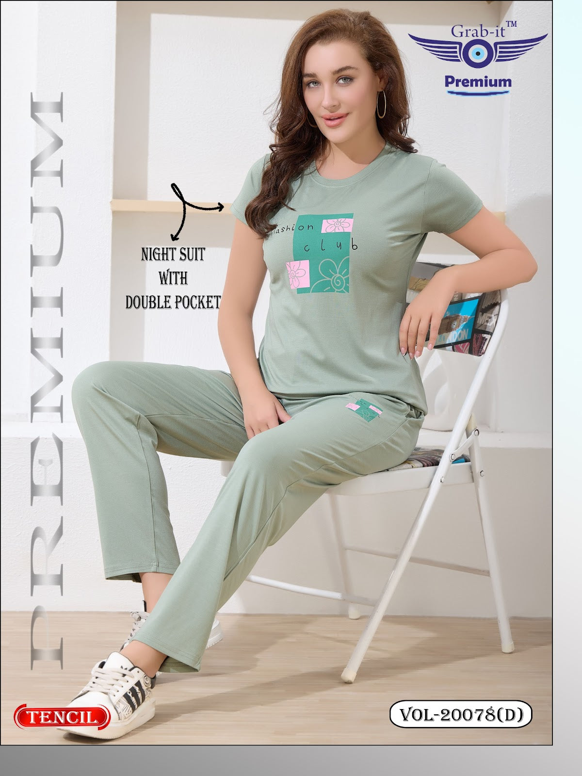 Vol 20078 D Grab It Tencil Pyjama Night Suits Manufacturer