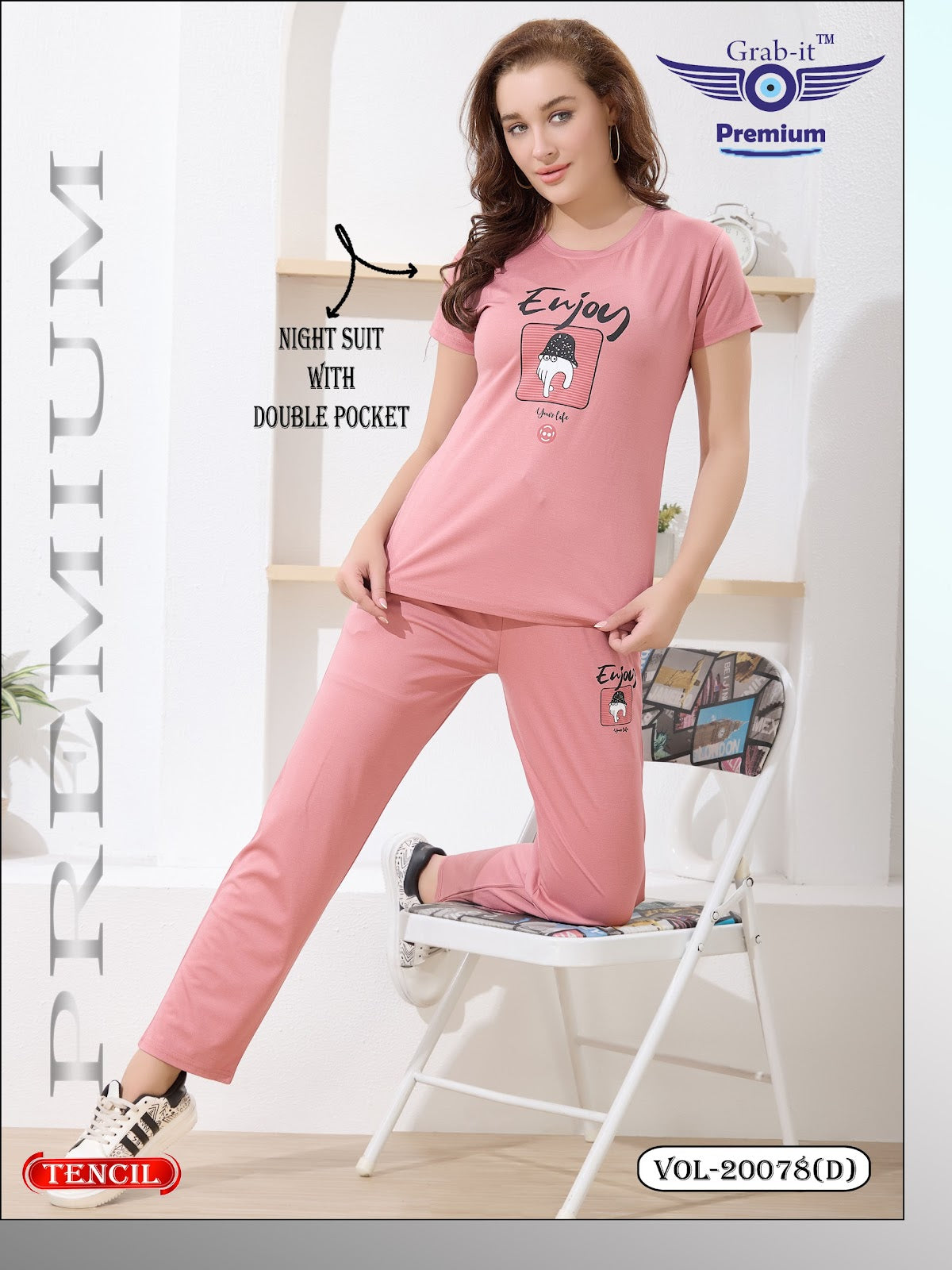 Vol 20078 D Grab It Tencil Pyjama Night Suits Manufacturer
