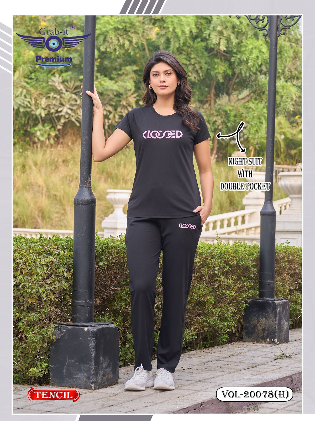 Vol 20078 H Grab It Tencil Pyjama Night Suits Wholesaler Gujarat