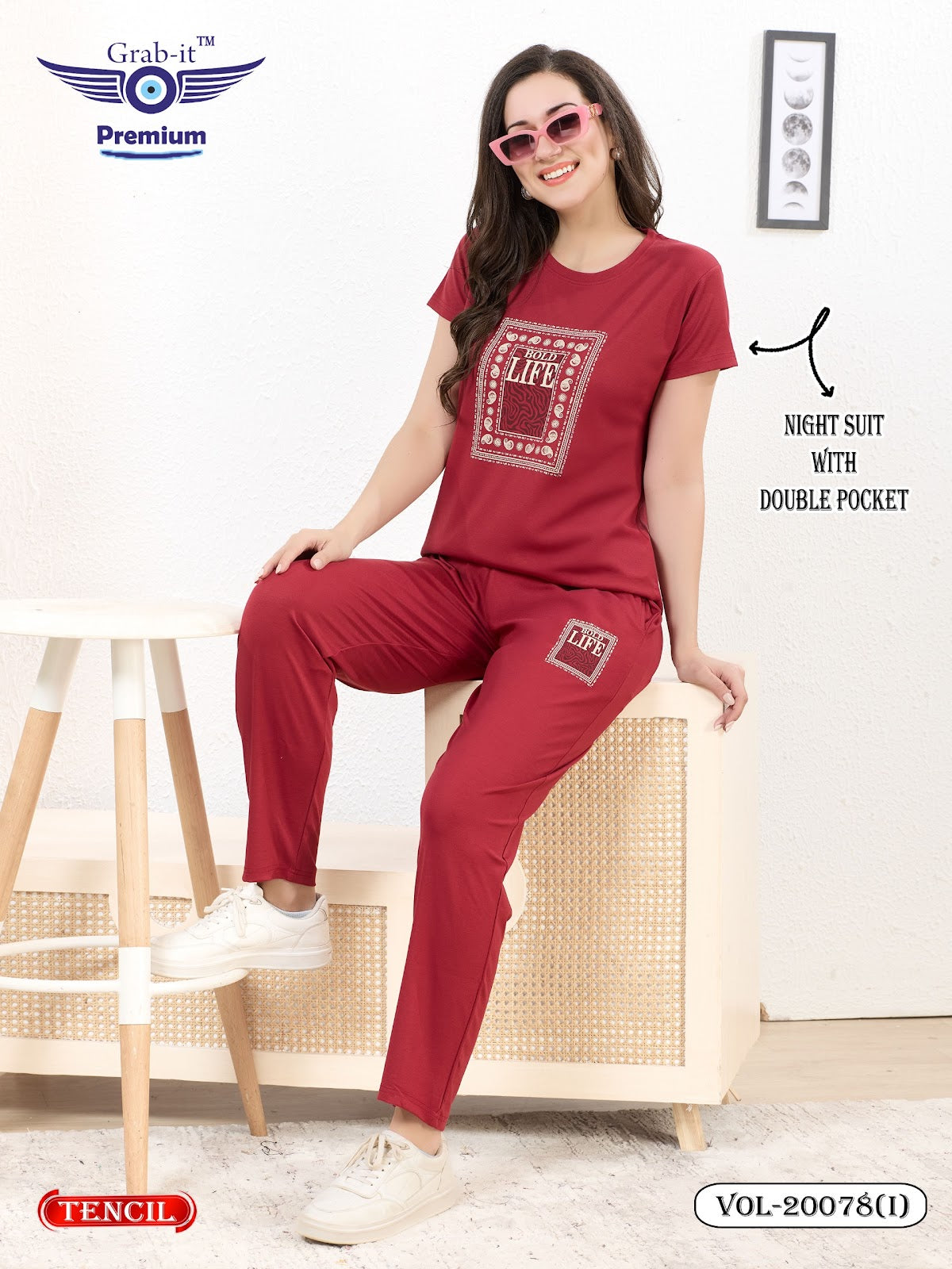 Vol 20078 I Grab It Pyjama Night Suits Supplier Gujarat