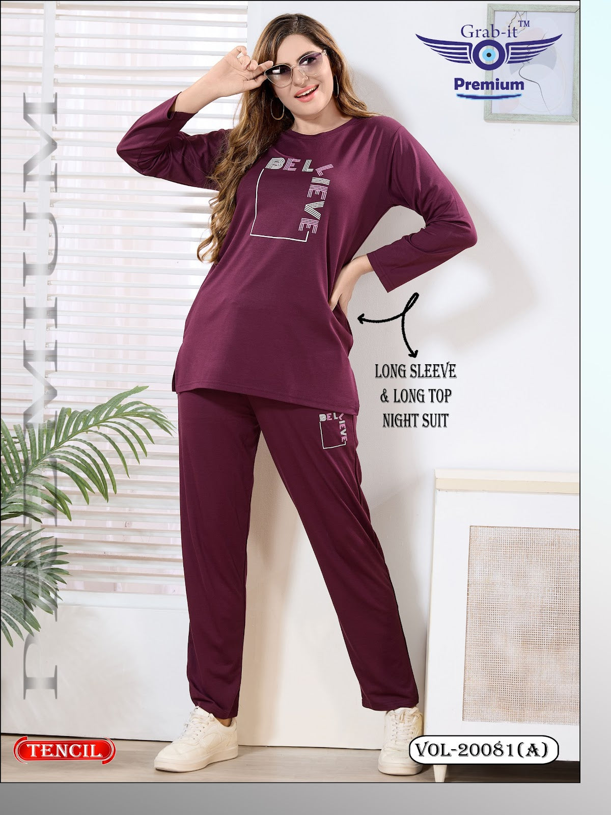 Vol 20081 A Grab It Tencil Full Sleeve Night Suits Manufacturer Ahmedabad