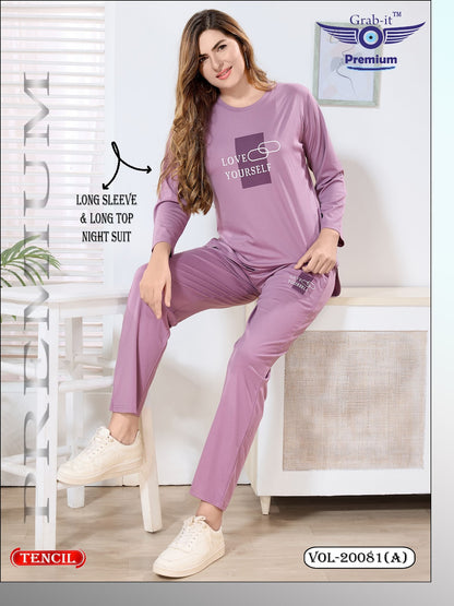 Vol 20081 A Grab It Tencil Full Sleeve Night Suits Manufacturer Ahmedabad