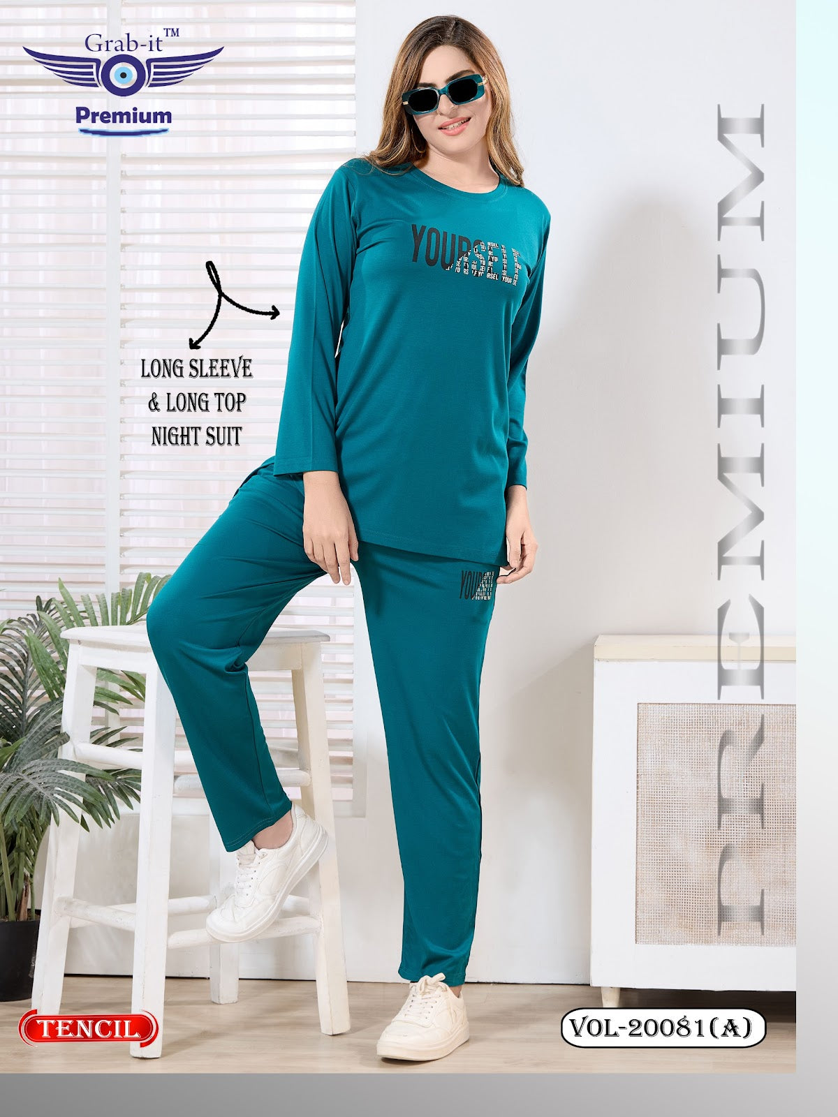 Vol 20081 A Grab It Tencil Full Sleeve Night Suits Manufacturer Ahmedabad