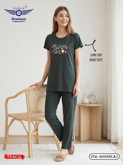 Vol 20088 A Grab It Tencil Kurta Night Suits Wholesale Rate