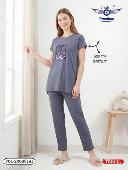 Vol 20088 A Grab It Tencil Kurta Night Suits Wholesale Rate