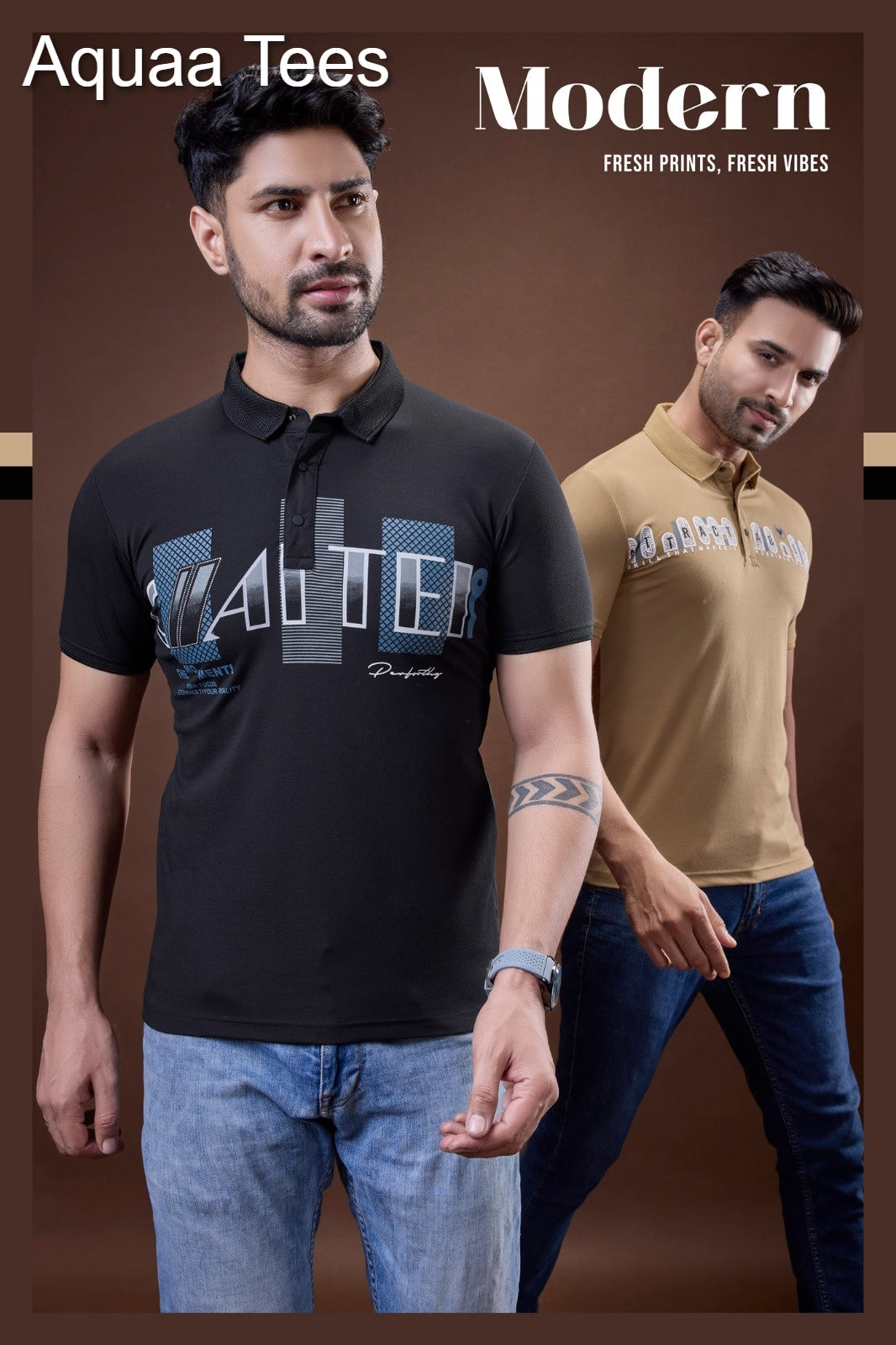 Vol 200 Aquaa Tees Tencil Lycra Mens Tshirts Exporter India