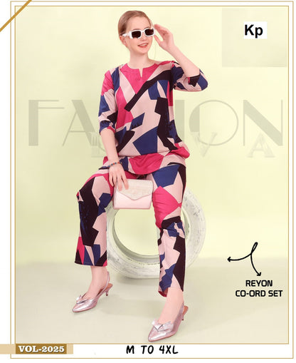 Vol 2025 Kp Reyon Co Ord Set Wholesaler Gujarat