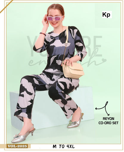Vol 2025 Kp Reyon Co Ord Set Wholesaler Gujarat