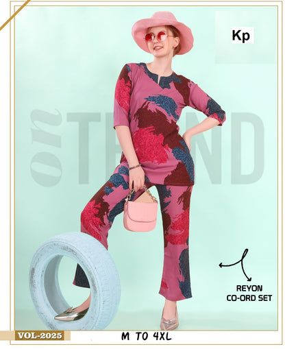 Vol 2025 Kp Reyon Co Ord Set Wholesaler Gujarat
