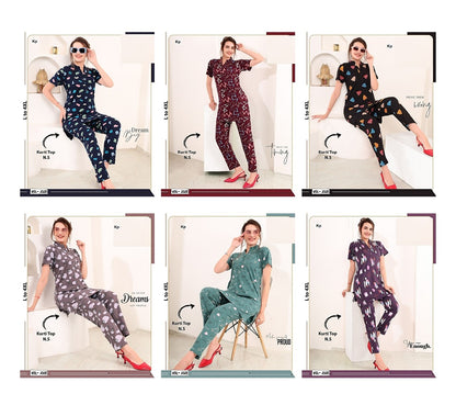 Vol 2028 Kp Hosiery Kurta Night Suits Wholesale Rate