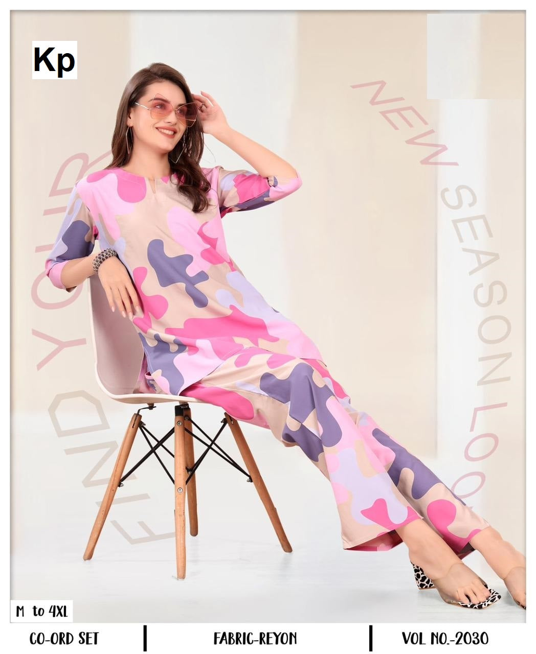 Vol 2030 Kp Reyon Co Ord Set Manufacturer