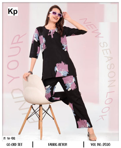Vol 2030 Kp Reyon Co Ord Set Manufacturer