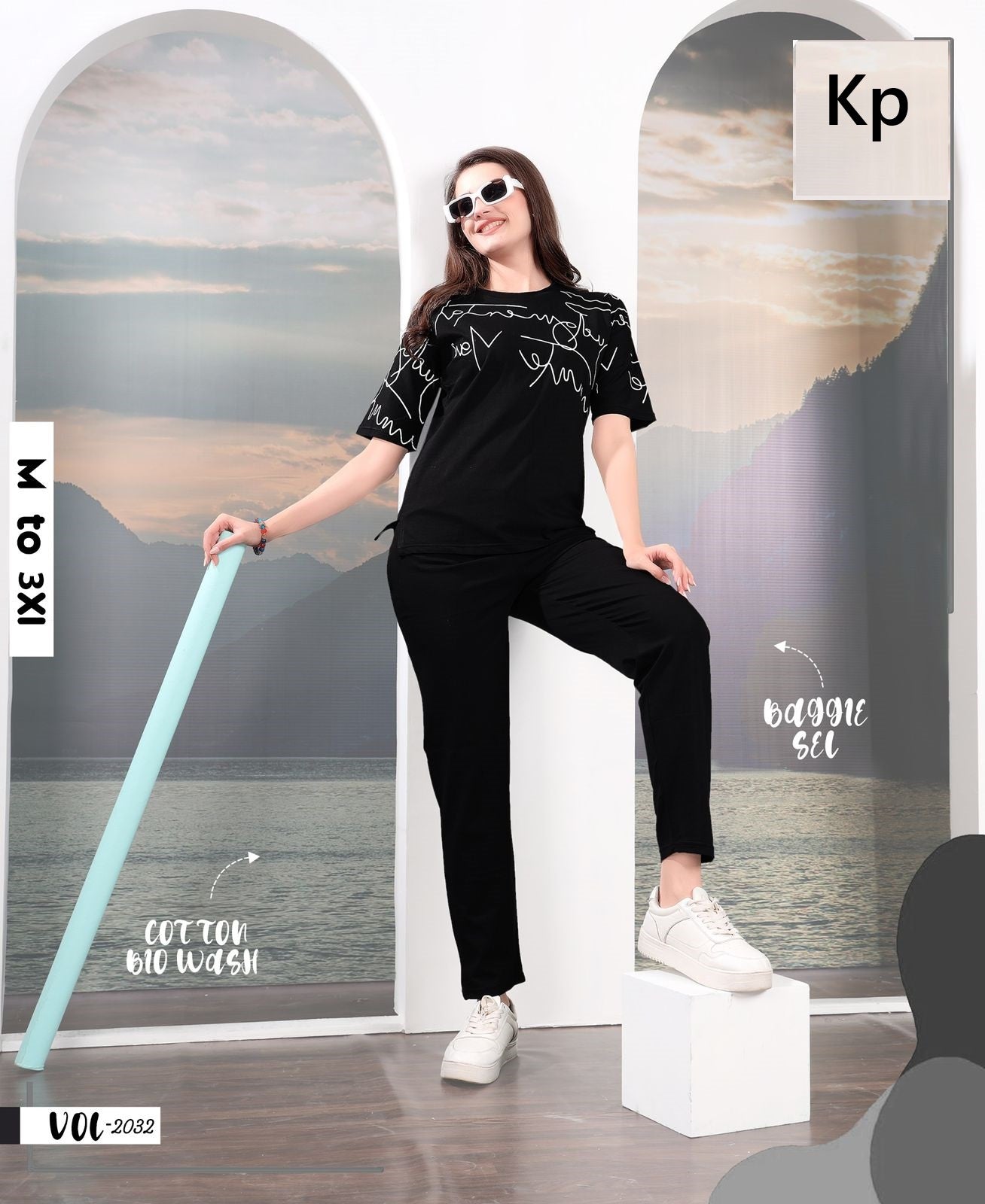 Vol 2032 Kp Cotton Biowashed Pyjama Night Suits Wholesale Price