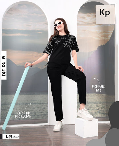 Vol 2032 Kp Cotton Biowashed Pyjama Night Suits Wholesale Price