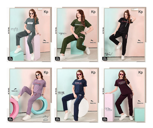 Vol 2036 Kp Tencil Pyjama Night Suits Wholesale Price