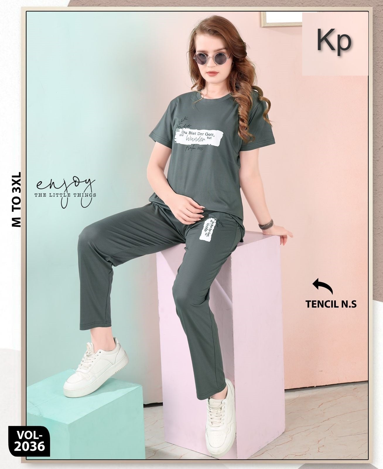Vol 2036 Kp Tencil Pyjama Night Suits Wholesale Price