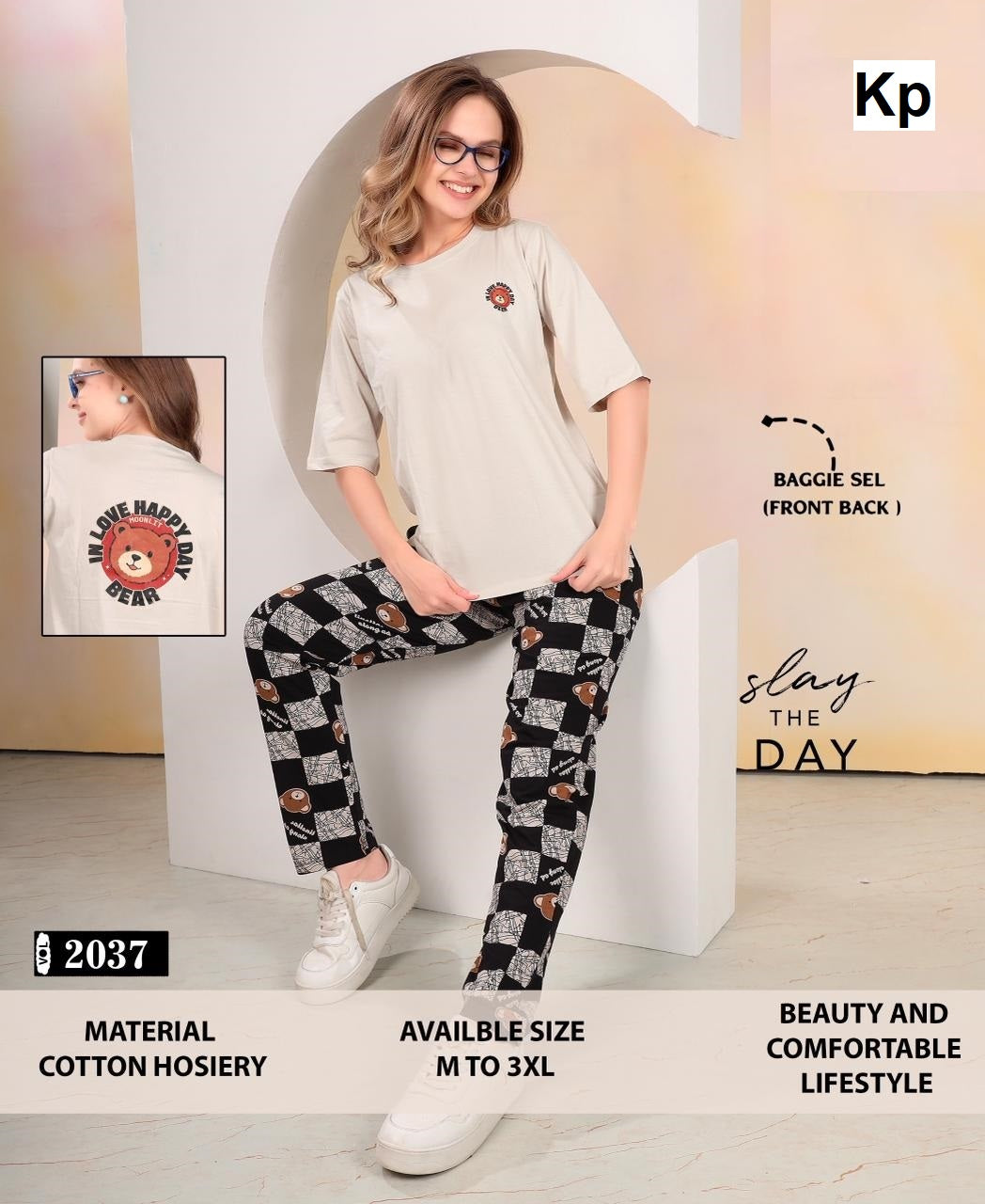 Vol 2037 Kp Cotton Pyjama Night Suits Wholesale Rate