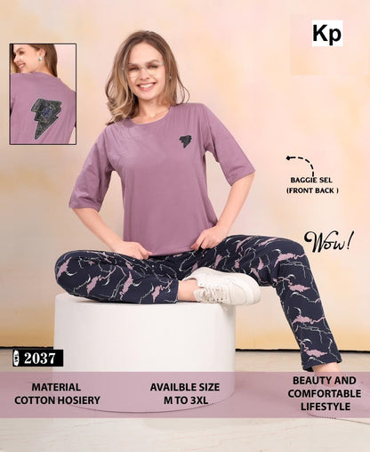 Vol 2037 Kp Cotton Pyjama Night Suits Wholesale Rate