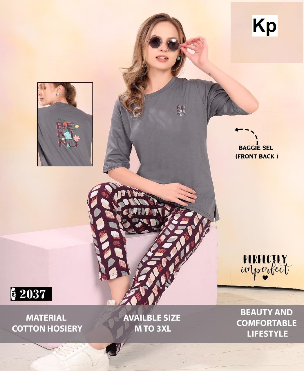 Vol 2037 Kp Cotton Pyjama Night Suits Wholesale Rate