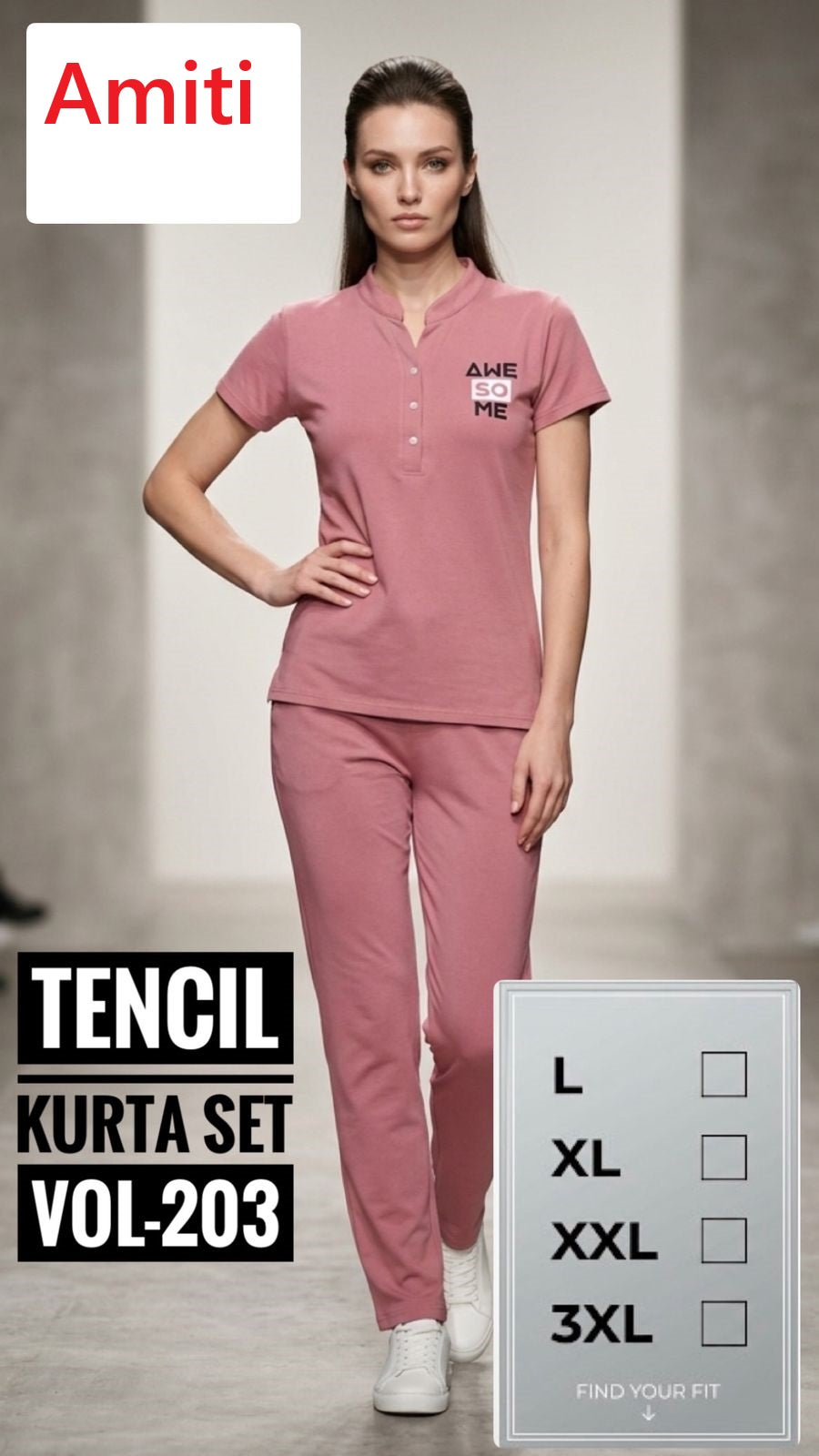 Vol 203 Amiti Tencil Kurta Night Suits Wholesale Rate