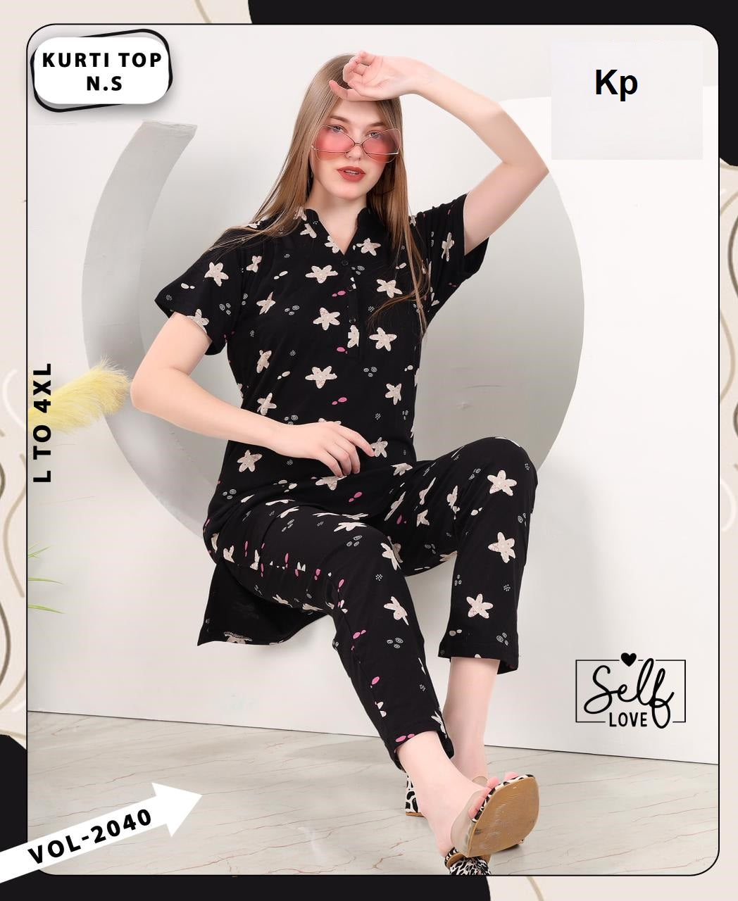 Vol 2040 Kp Hosiery Kurta Night Suits Exporter