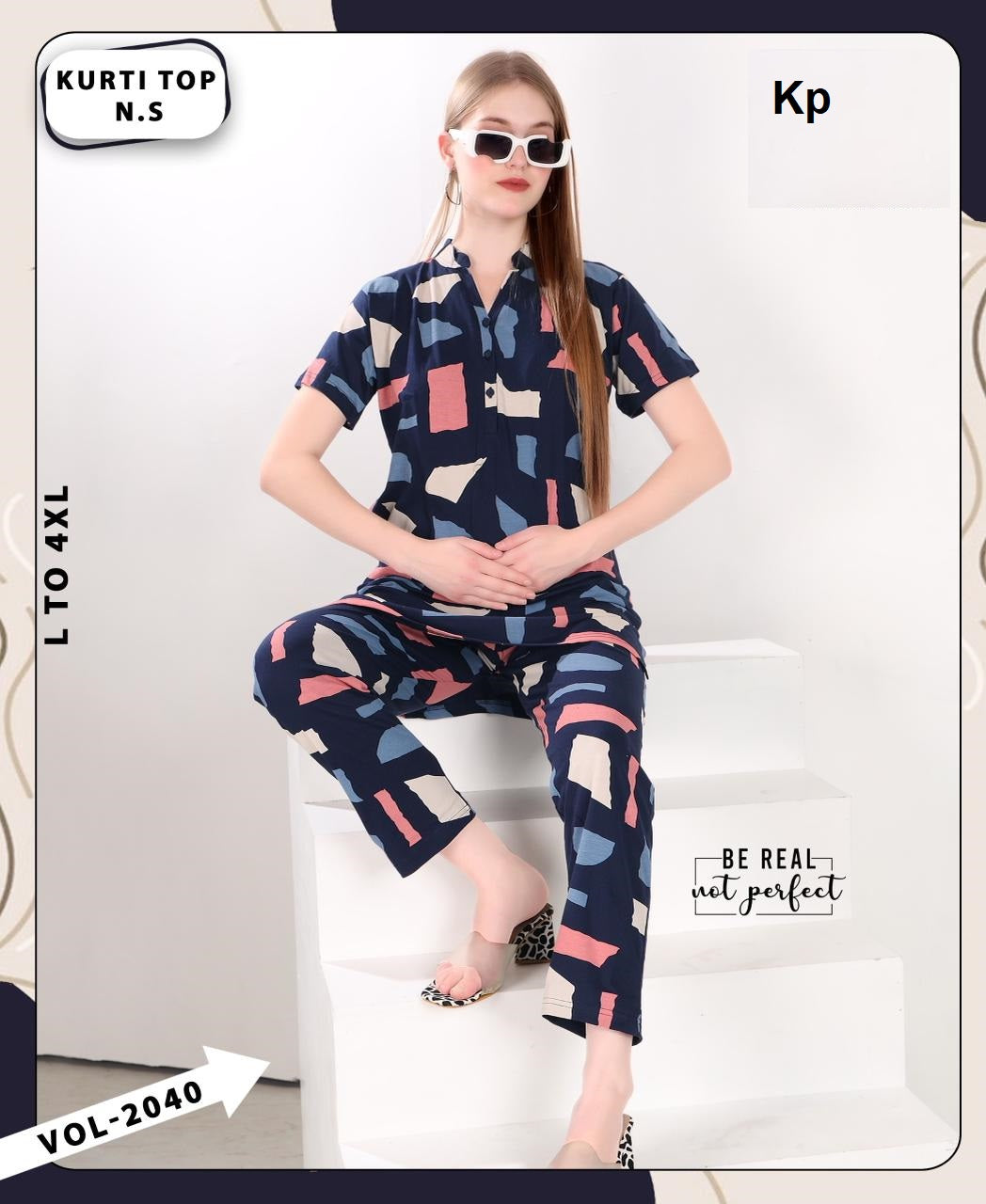 Vol 2040 Kp Hosiery Kurta Night Suits Exporter