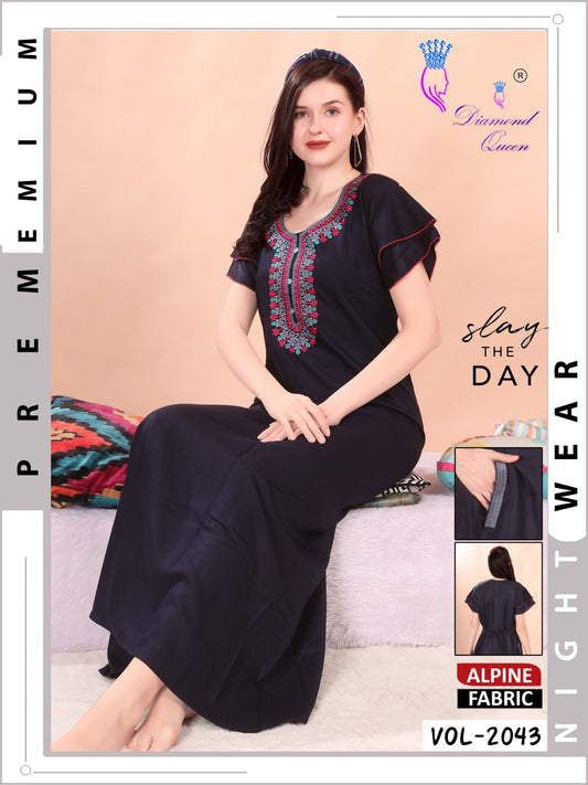 Vol 2043 Diamond Queen Alpine Night Gowns Wholesaler Gujarat