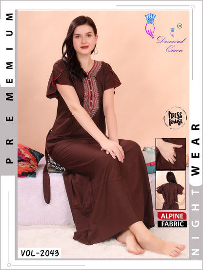 Vol 2043 Diamond Queen Alpine Night Gowns Wholesaler Gujarat