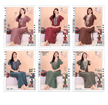 Vol 2044 Diamond Queen Alpine Night Gowns Exporter Ahmedabad