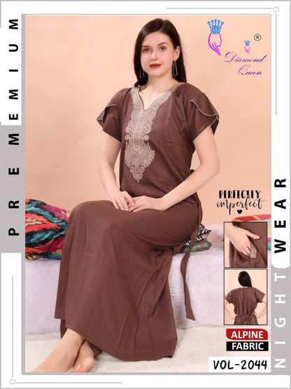 वॉल्यूम 2044 डायमंड क्वीन अल्पाइन नाइट गाउन निर्यातक अहमदाबाद