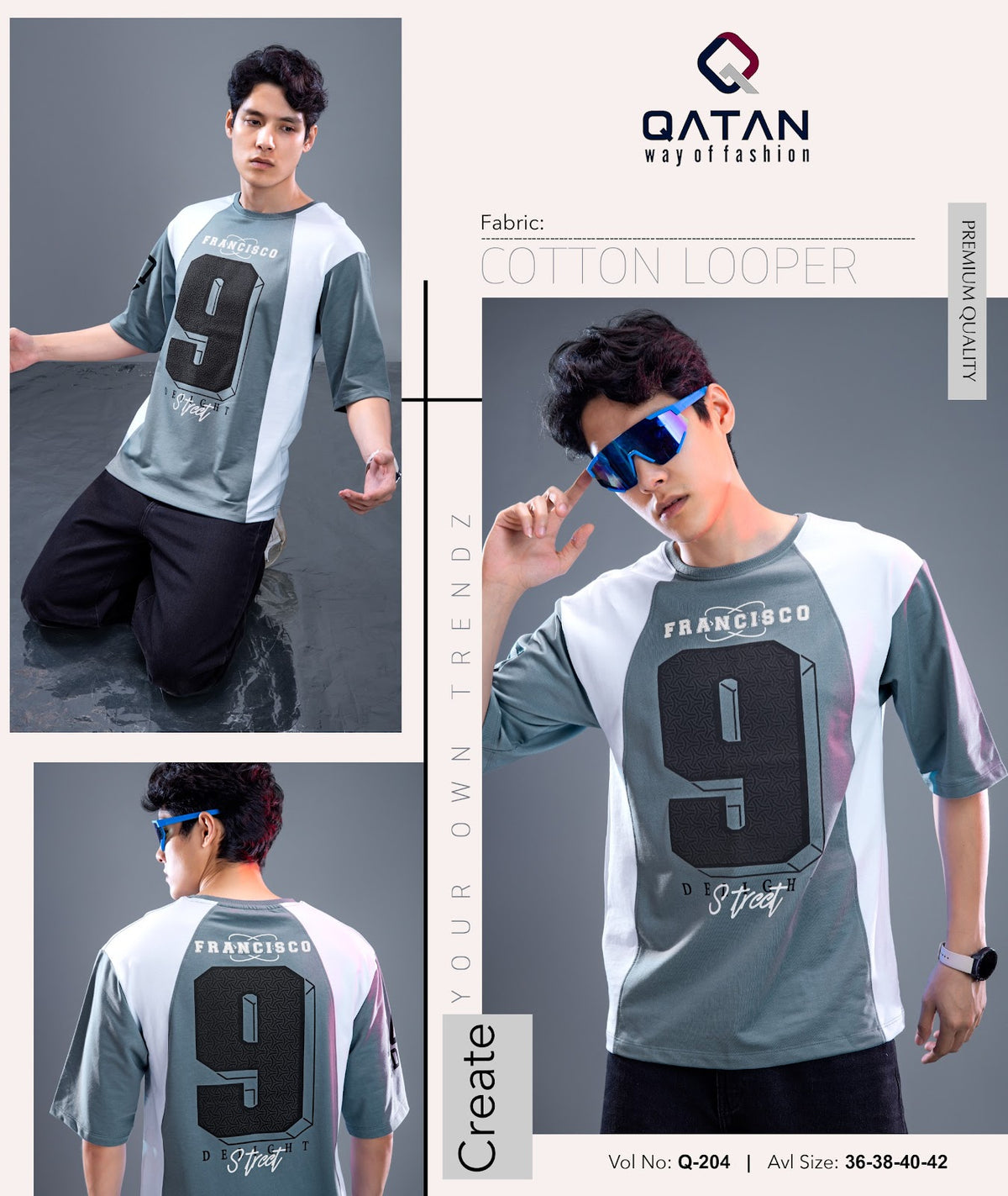 Vol 204 Qatan Cotton Looper Mens Tshirts Manufacturer Ahmedabad