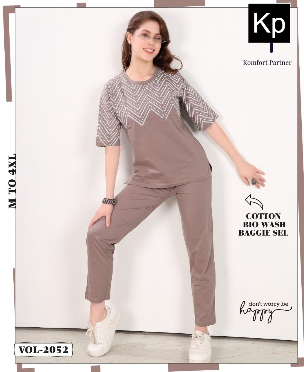 Vol 2052 Kp Cotton Pyjama Night Suits Wholesale Price