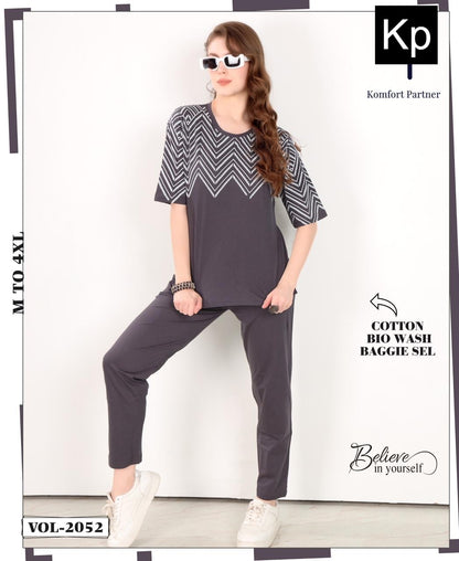 Vol 2052 Kp Cotton Pyjama Night Suits Wholesale Price