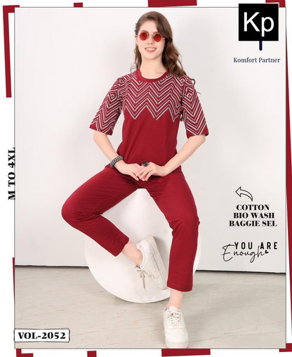 Vol 2052 Kp Cotton Pyjama Night Suits Wholesale Price