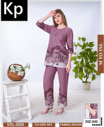 Vol 2056 Kp Rayon 22Kg Co Ord Set Wholesale Price