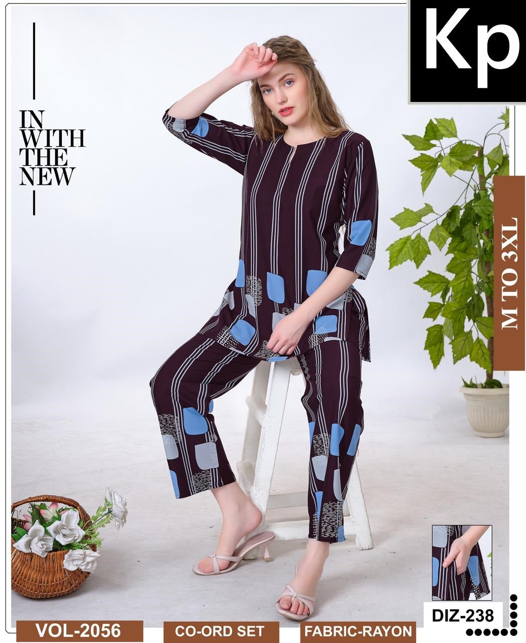 Vol 2056 Kp Rayon 22Kg Co Ord Set Wholesale Price